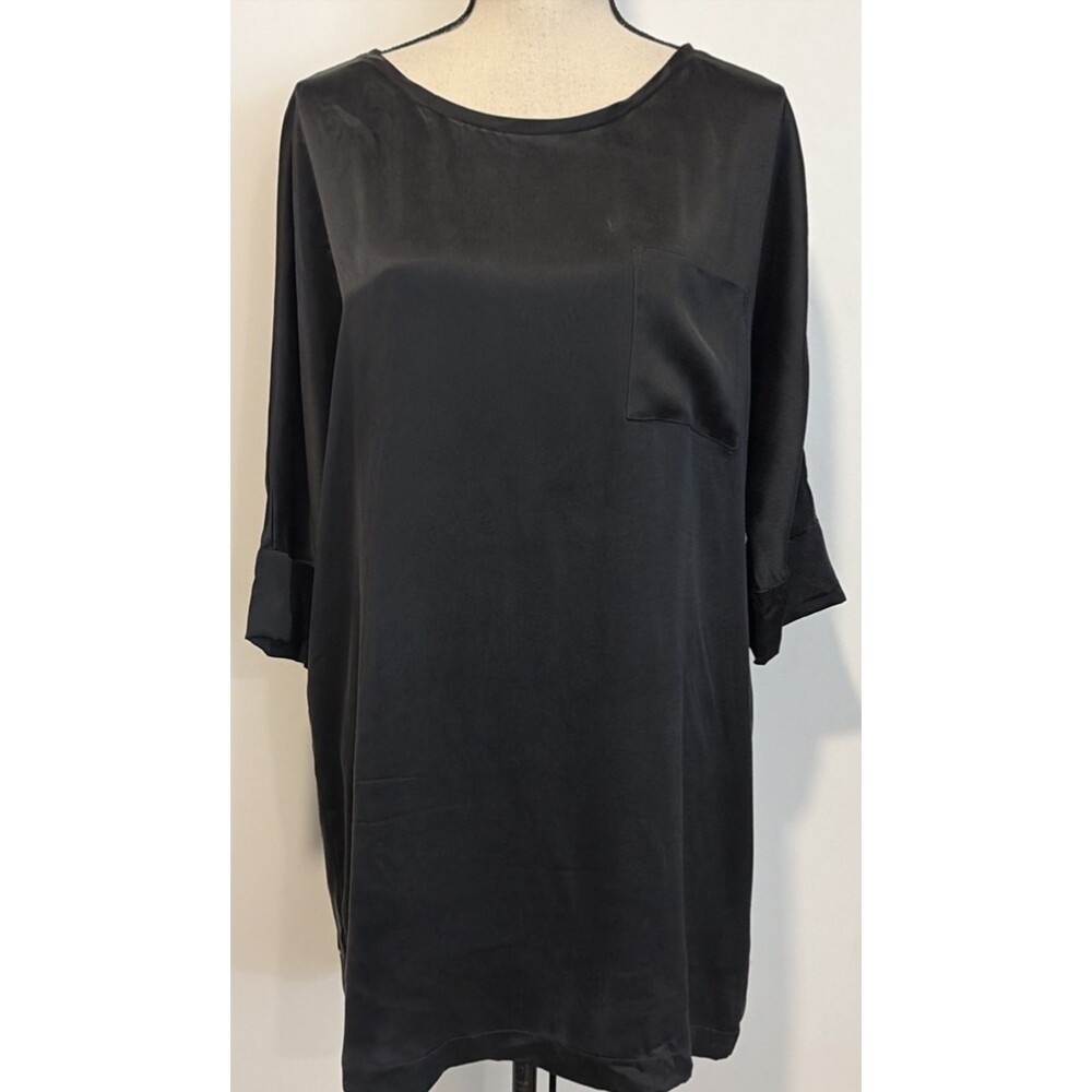 Joie Black Tunic Dress Scoop Neck Size Medium